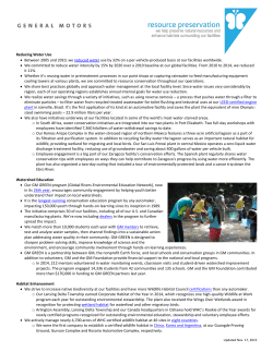 GM`s Resource Preservation Fact Sheet