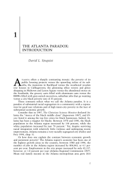 the atlanta paradox: introduction