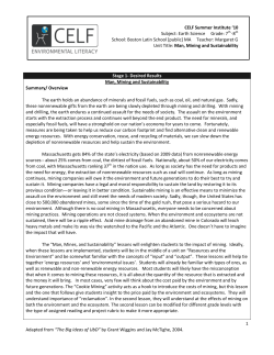 Man, Mining, Sustainability Unit