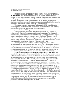 STATES OF CONSCIOUSNESS - The Hypnosis Alliance Network