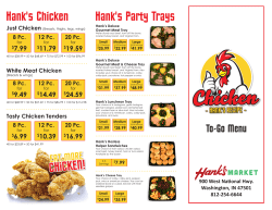 Hank`s Chicken Hank`s Party Trays