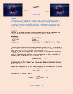 pulleys lab 5-2 cc - Physics In Motion
