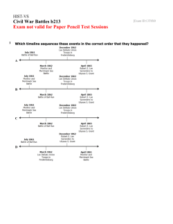 HIST-VS Exam [E-13T0X0] Civil War Battles b213