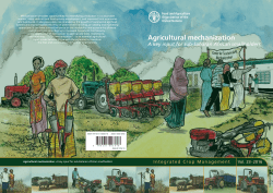 Agricultural mechanization - Food and Agriculture Organization of