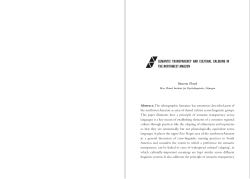 semanTIC TransparenCy and CulTural CalquIng In The norThwesT