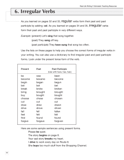 6. Irregular Verbs