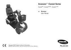 Comet User Manual - Invacare New Zealand
