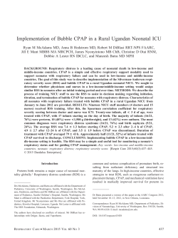 Implementation of Bubble CPAP in a Rural