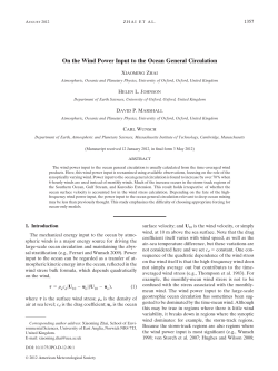 On the Wind Power Input to the Ocean General Circulation
