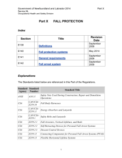 Part X FALL PROTECTION - Service NL