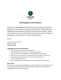Golf Regulations and Procedures