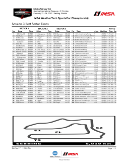 Session 3 Best Sector Times - IMSA