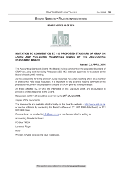 Accounting Standards Board: Standard of GRAP on living and non