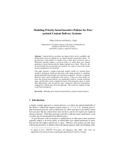 Modeling Priority-based Incentive Policies for Peer