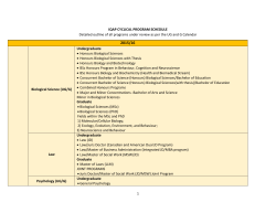 1 IQAP CYCLICAL PROGRAM SCHEDULE Detailed outline of all