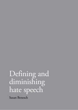 Defining and diminishing hate speech