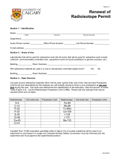 Radioisotope Renewal Application Form