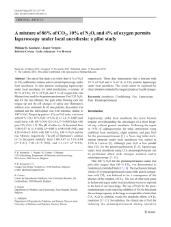 A mixture of 86% of CO2, 10% of N2O, and 4% of oxygen permits