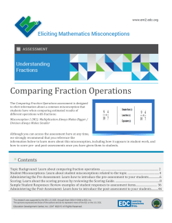 Comparing Fraction Operations