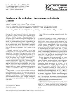 Development of a methodology to assess man