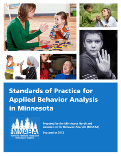 MNABA Standards of Practice for Applied Behavior Analysis in