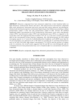 bioactive compounds determination in fermented liquid dragon fruit