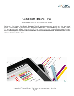 sample PCI Compliance report