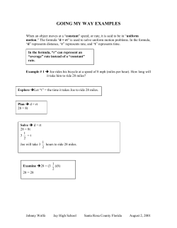 going my way examples - Beacon Learning Center