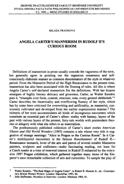 ANGELA CARTER`S MANNERISM IN RUDOLF ITS CURIOUS ROOM