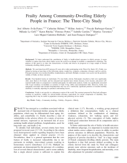 Frailty Among Community-Dwelling Elderly People in France: The