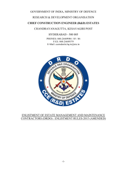 GOVERNMENT OF INDIA, MINISTRY OF DEFENCE