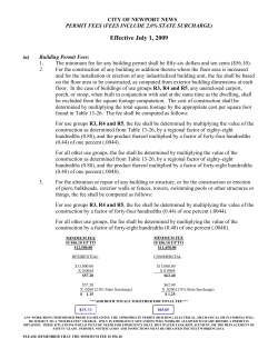 Permit Fees - Newport News