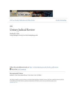 Unitary Judicial Review - Scholarly Commons