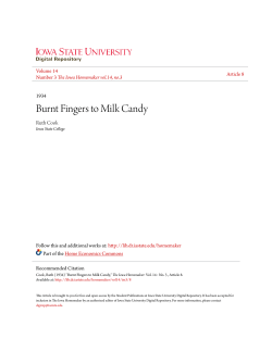 Burnt Fingers to Milk Candy - Iowa State University Digital Repository