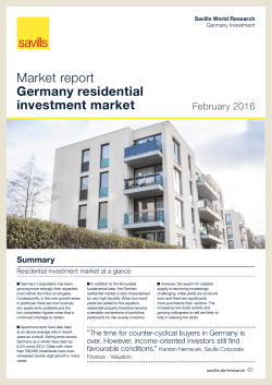Market report Germany residential investment market