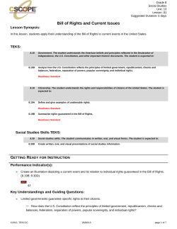 Rights and Responsibilities