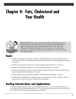Chapter 4: Fats, Cholesterol and Your Health