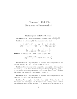 Solutions - Columbia Math