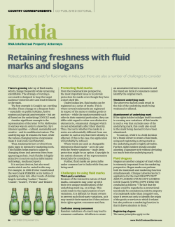 Retaining freshness with fluid marks and slogans