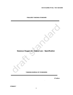 draft tanzania standard - Tanzania Bureau of Standards