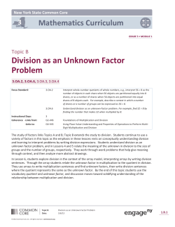 Division as an Unknown Factor Problem