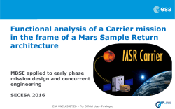 Functional analysis of a Carrier mission in the frame of a Mars
