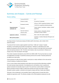 Summary and Analysis &ndash; Carrots and Parsnips