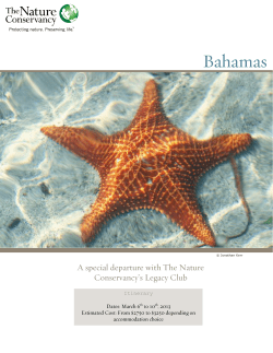 Itinerary - The Nature Conservancy