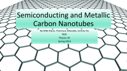 Properties of Semiconducting and Metallic Carbon Nanotubes