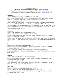 Directory of churches of Christ in Warren County