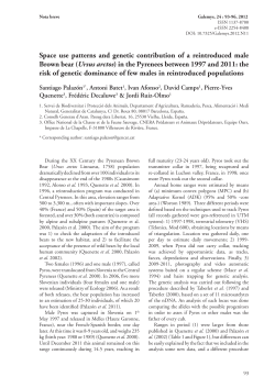 Space use patterns and genetic contribution of a