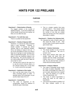 hints for 122 prelabs