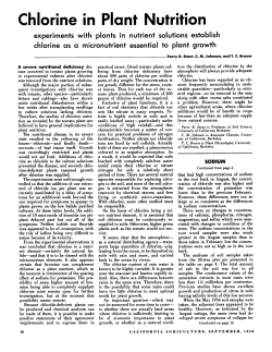 Chlorine in Plant Nutrition