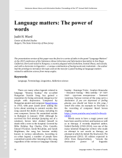 Language matters: The power of words
